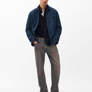 Fit 4 Straight Jeans Ochre Blue
