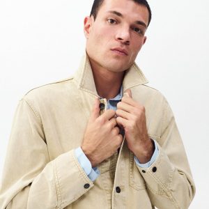 Tribeca Denim Chore Jacket Stone Beige