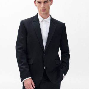 Butler British Wool Tuxedo Jacket Black
