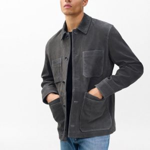 Graham Suede Chore Jacket Dark Grey
