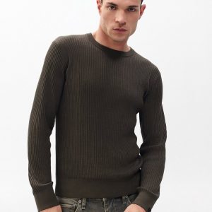 Jayce Silk-Cotton Sweater Bark