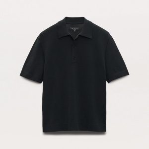 Knit Polo Shirt Black