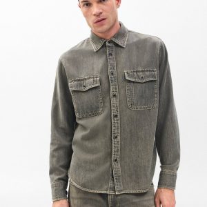 Jack Infuse Denim Shirt Grey Olive