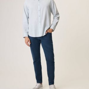 Griffin Hemp-Cotton Shirt Highrise Storm Stripe