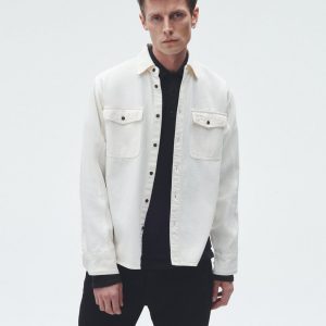Featherweight Denim Shirt Ecru