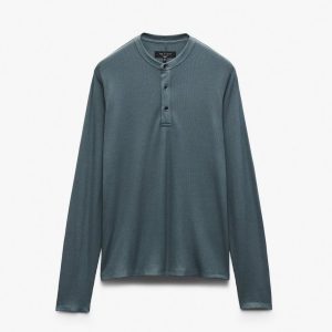 Tech Waffle Henley Slate