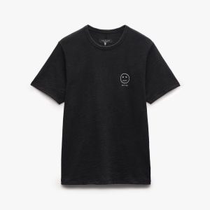 Sour Face Embroidered T Shirt Black