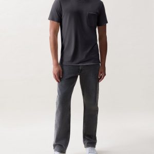 Matthew Pocket T Shirt Dark Grey