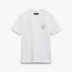 Sour Face Embroidered T Shirt White