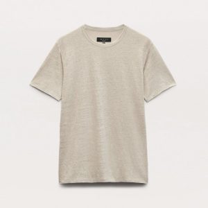Classic Linen T Shirt Aged Taupe