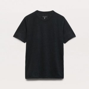 Classic Linen T Shirt Black