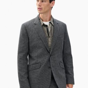 Butler Italian Houndstooth Blazer Black/Grey