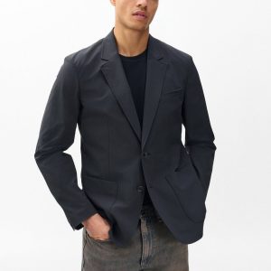 Butler Stretch Nylon Blazer Black
