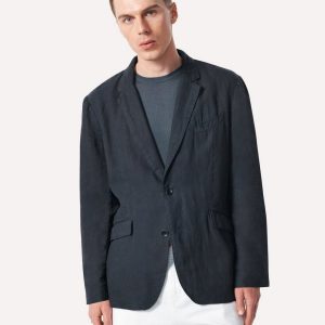 Butler Linen Blazer Black