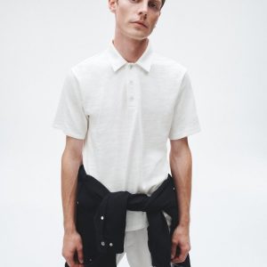 Classic Flame Polo Shirt White
