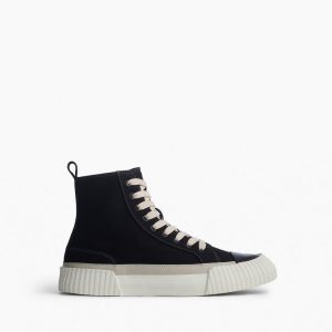 Jones High-Top Canvas Sneakers Black