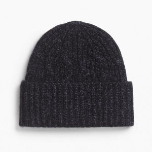 Cable-Knit Beanie Navy Multi
