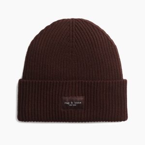 Blake Wool Beanie Chocolate Brown