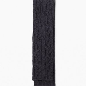 Cable-Knit Scarf Navy Multi